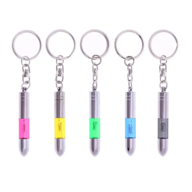 

Mini Portable Anti Static Bullet Shape Keychain Car Accessory Key Ring Tool