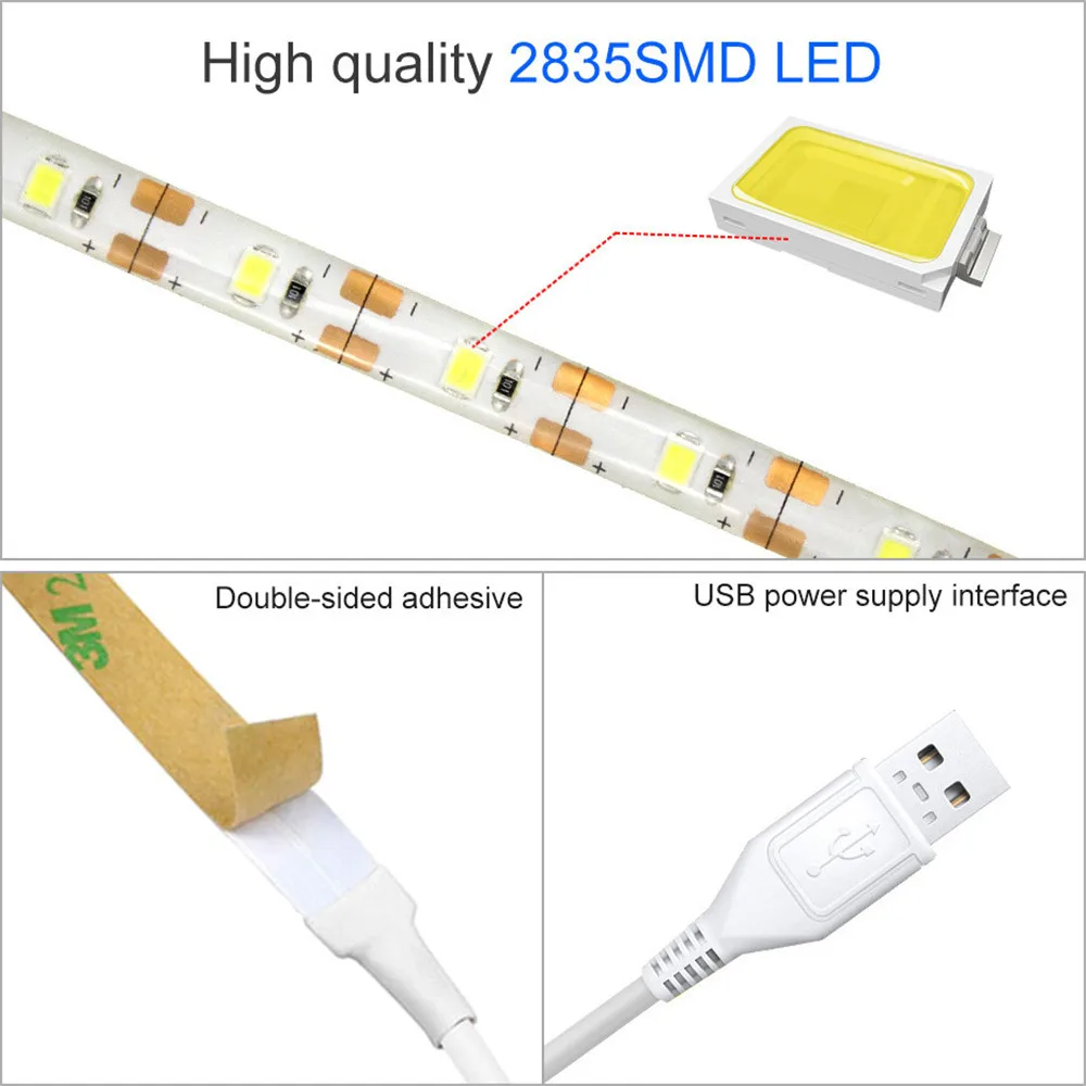 Светодиодная лента для телевизора USB водонепроницаемый белый/теплый зеркальный