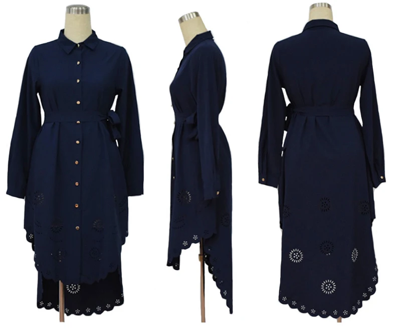 Abaya Женская Длинная блузка Сексуальная футболка мусульманское открытое кружевное платье Женская однотонная Арабская мусульманская одежда Турецкий плюс размер праздничный костюм