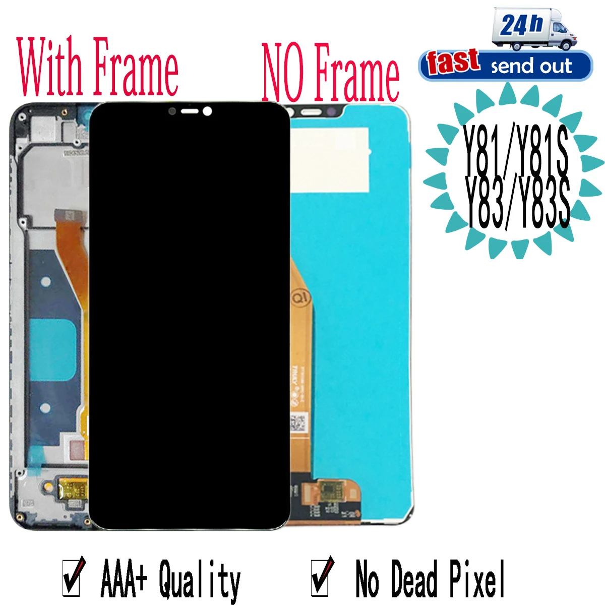 

6.22" Y81s LCD For BBK Vivo Y81 LCD Display Touch Screen Digitizer Assembly Replacement For VIVO Y83 / Y83s