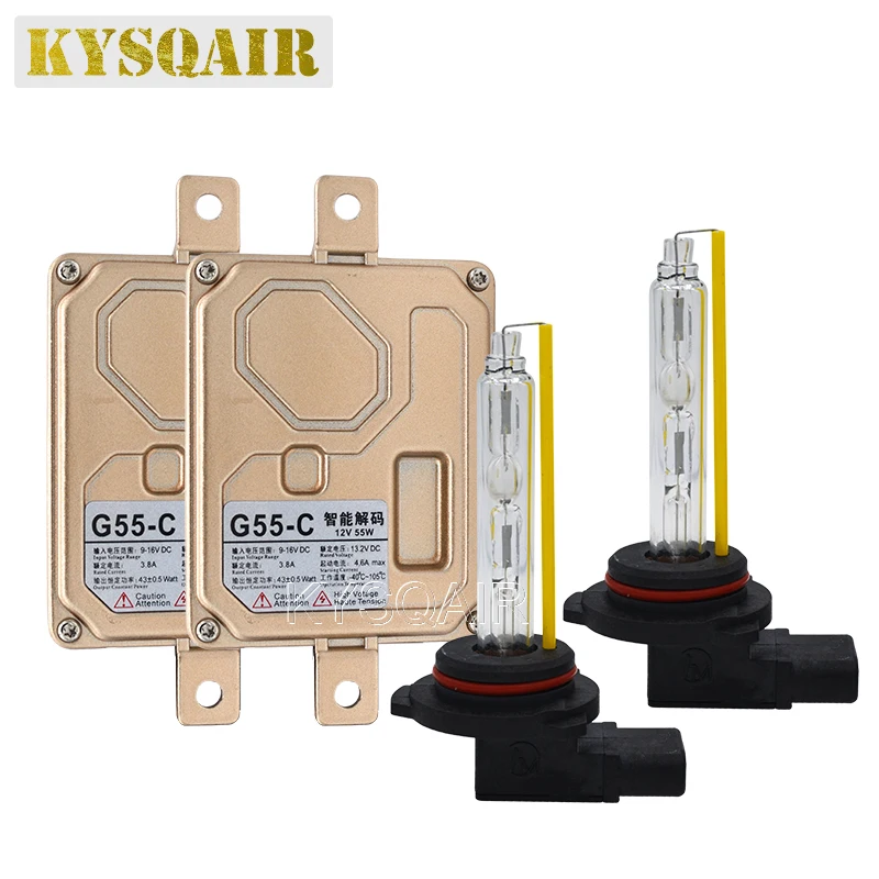 

KYSQAIR High Bright 9012 55W HID Xenon Kit AC Slim Error Free Canbus Xenon Ballast 5500K H1 H7 H11 9005 9006 D2H Car Headlamp