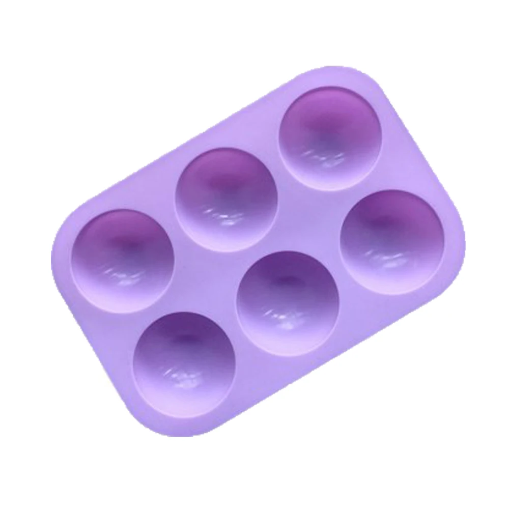 6 DIY Cavity Half Sphere Circle Silicone Chocolate Cupcake Cake Mold