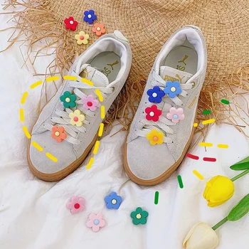 

20pcs Shoes Accessories Lace buckle Flower shoe buckle shoe flower Kids Gift Shoe Charms shoe clips