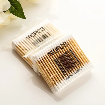 

1000/2000 PCS Women Makeup remover Cotton Swab Double Head Cotton Swabs Make Up Wood Sticks Nose Ears Cleaning Tools