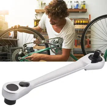 

1/4"Mini Ratchet Wrench Batch Head Handle Small Fly Socket Wrench Double-Ended Torque Wrench Repair Tools