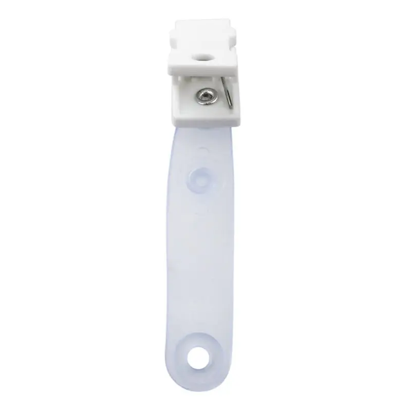 20 Pcs plastica ID Card nome Tag Holder Badge Strap Clip bianco trasparente