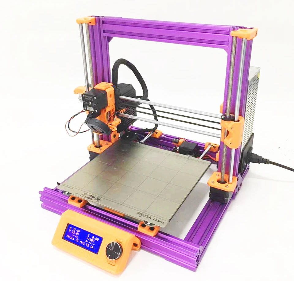 Prusa i3 MK2.5S Медведь 3d принтер Полный комплект красочные экструзии мини Рэмбо 1.3a доска PETG печатных частей