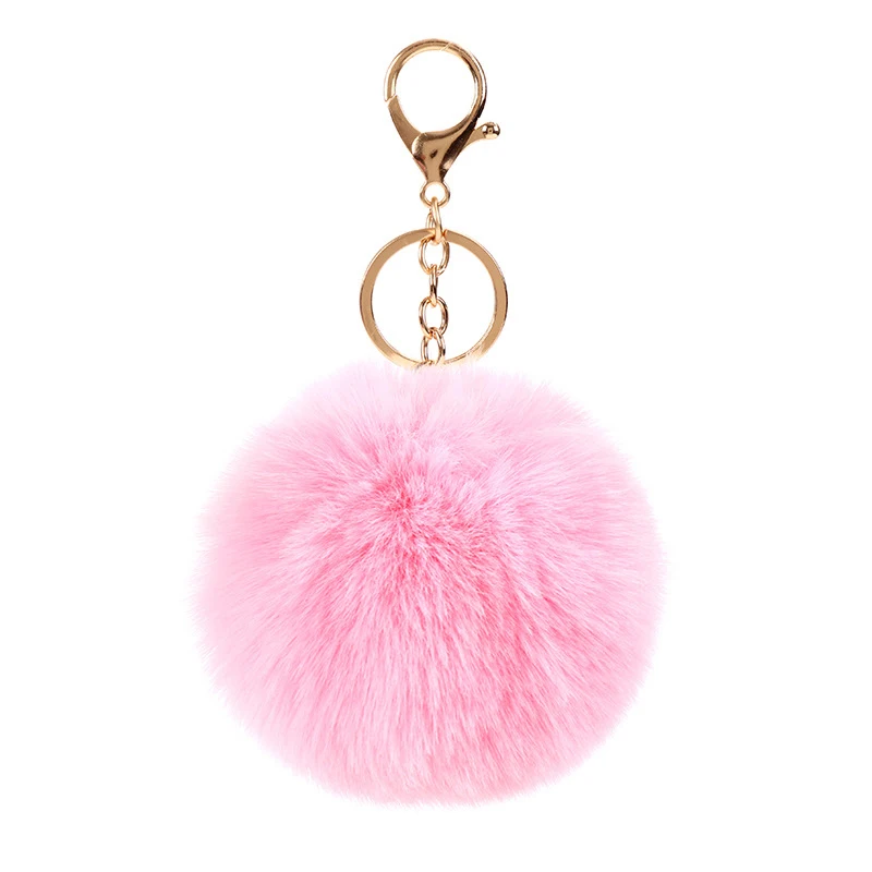 Black Resin Letter A-Z Keychain Alphabet Charm Key Ring with Pompom Fur  Ball for Women Girls Handbag Purse W2C2