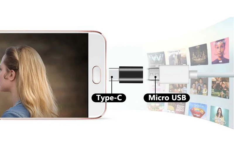 Mini Mobile Phone Adapter Micro USB To Type-C Connecter USB Data Transfer Charging Adapter Connector For Mobile Phone Tablet