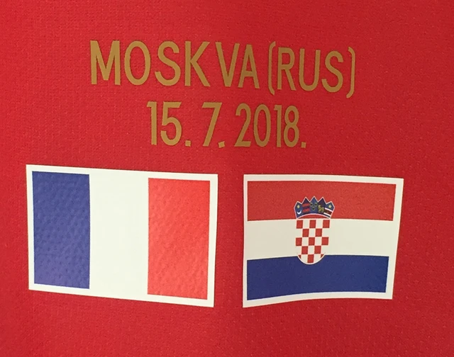 2018 World Cup Russia Final France vs Croatia Match Detail Iron On Patch  Set