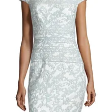 Серебряные коктейльные платья, рукава-футляр, аппликация кружева бисером, элегантные платья для выпускного вечера