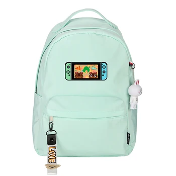 

Animal Crossing: New Horizons kawaii Girls School Bags Small Bookbag Mini Travel Backpack Nylon Women Bagpack Cute Tom Nook Bags