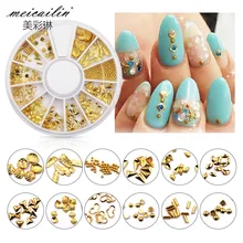 Японский Маникюр металлический дизайн ногтей украшения для ногтей металлические заклепки гнездо для ногтей блёстки производители оптом
