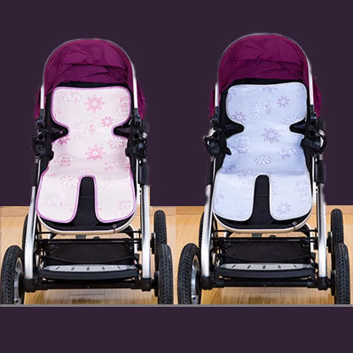 Летняя Глянцевая шелковая подстилка сиденье для детской коляски Подушка для детской коляски матрас утолщенное автомобильное сиденье