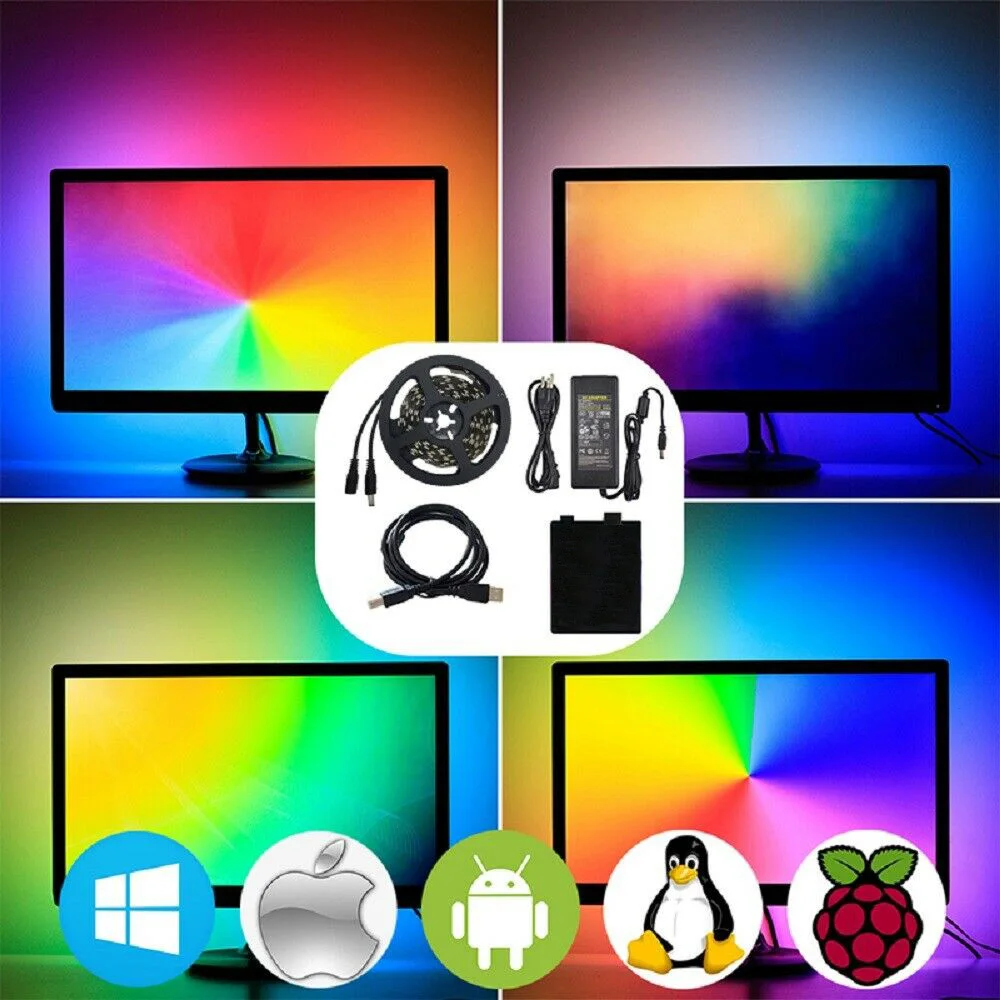 Светодиодная лента WS2812B LED сделай сам для HD ТВ настольного ПК Dream Screen USB монитор