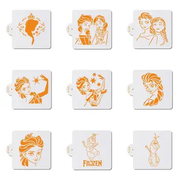 

1pc Cartoon Princess Girl Cookies Stencil Coffee Stencils Wedding Plastic Cake Stencil Cake Template Decorating Tool Bakeware