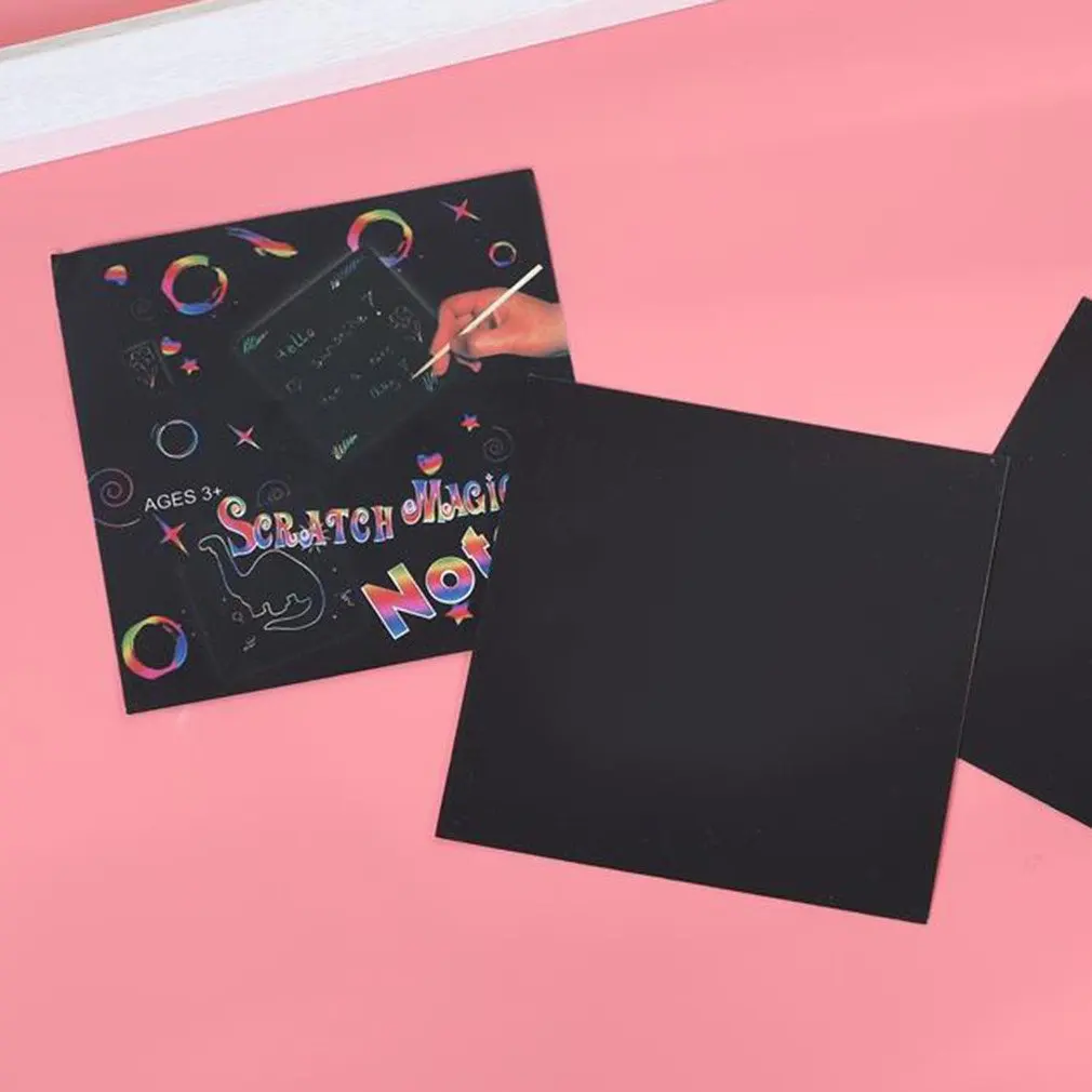 Скретч-арт коробка радуги мини-заметки креативная ручная работа скретч-картина детская головоломка скребковая бумага