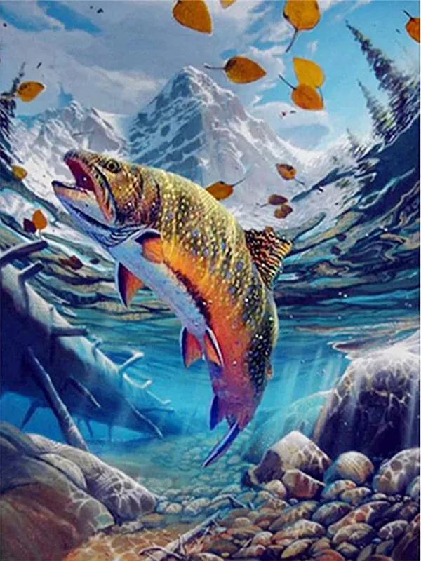 Fishing Diy Diamond Painting Wall Decor Abstract Fish Mosaic Cross Stitch  Handmade 5D Diy Arts and Crafts Kit for Adult - AliExpress