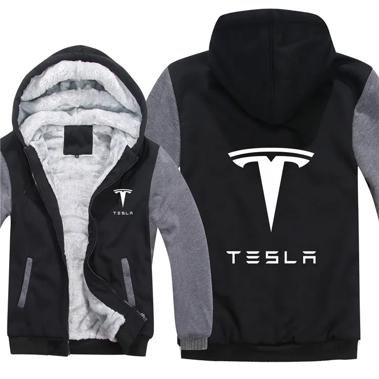 Толстовки с капюшоном «Tesla» мужская Толстовка пуловер зимний мужской Повседневный шерстяной Лайнер флисовые толстовки с теслой с капюшоном