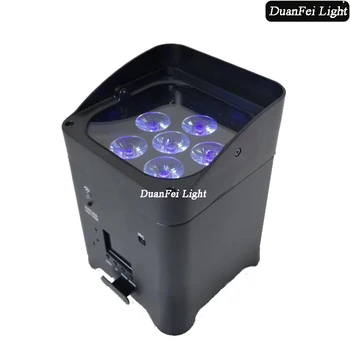 

2pcs wedding led wash wall light battery par 6x18w rgbwa uv 6in1 wireless wifi led par light