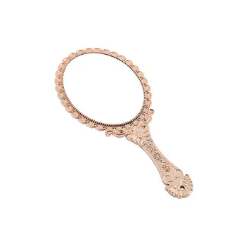

Creative Cosmetic Makeup Mirror Hand Hold Oval-shaped Mirror Vintage Ladies Plastic Mirror Beauty Tool for Women