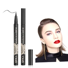 1 шт. печать Черная Подводка для глаз Треугольники уплотнение 2-в-1 Водонепроницаемый глаза делают натуральный быстрой сушки кисти для макияжа Профессиональные Тени для век косметика