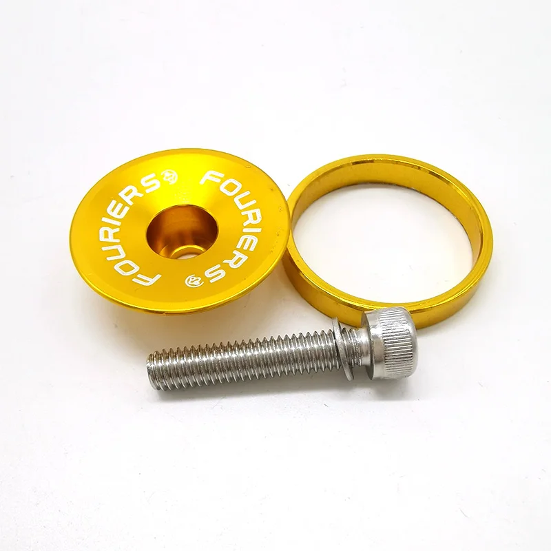 Gold Fouriers TC-DX002 велосипедная гарнитура, крышка для руля велосипеда, верхняя крышка Для 28,6 мм 1 1/" Вилка, велосипедная гарнитура - Цвет: Gold