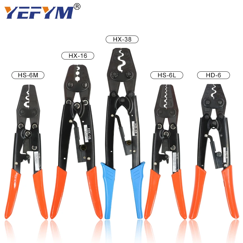 Crimping tools pliers for non-insulated terminals Japanese style Self-locking capacity 0.5mm2-38mm2 electrical hand tools