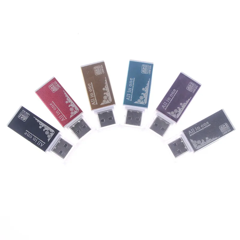 

Hot-sale Card Reader Tiny USB 2.0 Multi Memory Card Reader Adapter For Micro SD SDHC TF M2 MMC Gifts