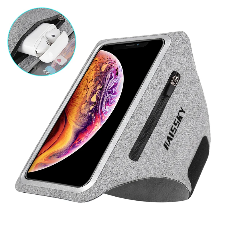 Running Sports Armbands Zipper Bag For AirPods Pro iPhone 14 13 12 11 Pro Max XR Samsung S22 S23 Ultra Phone Case Holder ArmBand