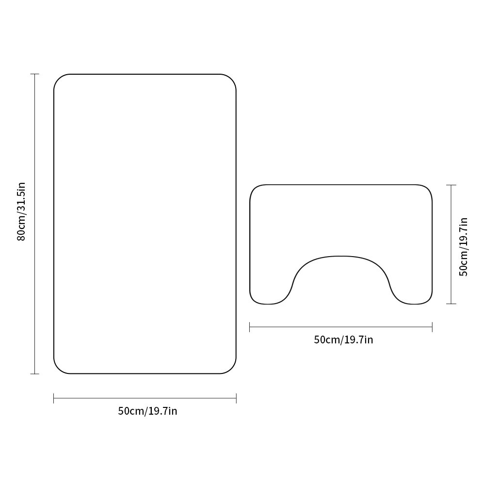 2 шт./компл. Набор ковриков для ванной коврик для туалета фланелевый Противоскользящий набор ковров для душа домашняя крышка для унитаза коврик для комнаты коврики