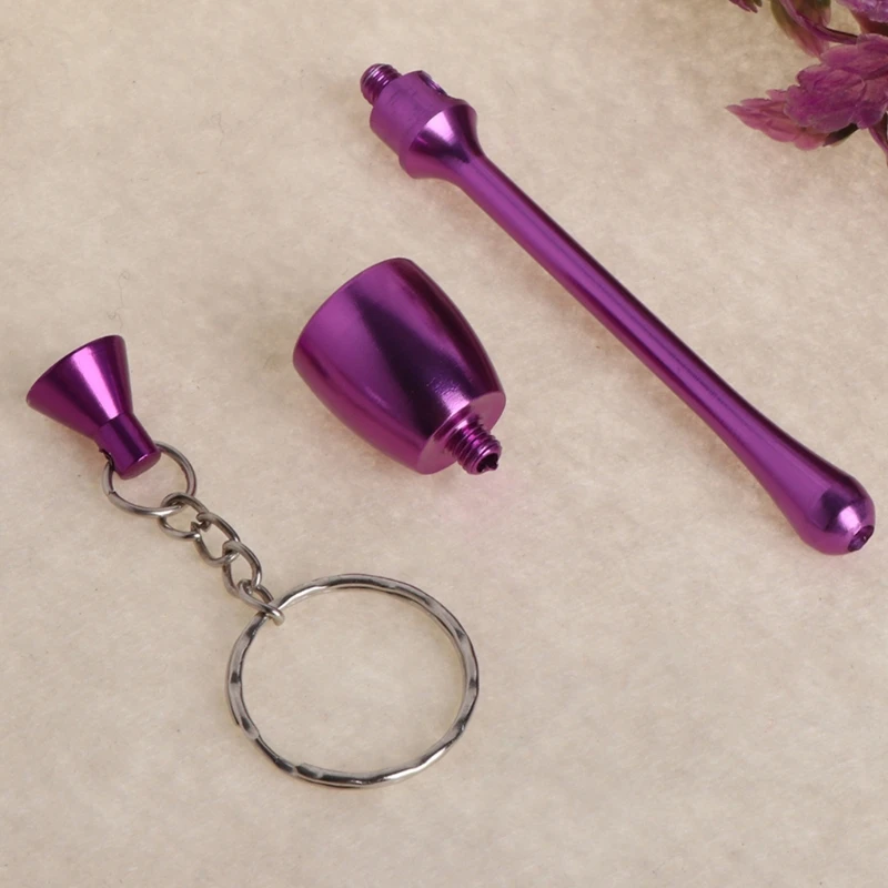 

Mini Smoking Pipe Key Ring Mushroom Shaped Keychain Aluminum Alloy Portable Ring DXAA