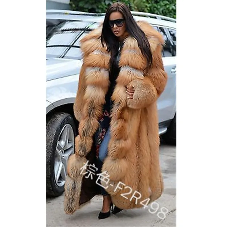 WEPBEL Winter Exta-Long Faux Fur Outwear Plus Size