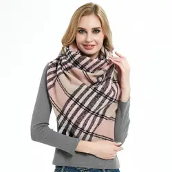 2019 женский шарф мода осень зима пончо футболка контрастных цветов обертывание шали Длинные шарфы Бандана теплый полосатый большой шарф