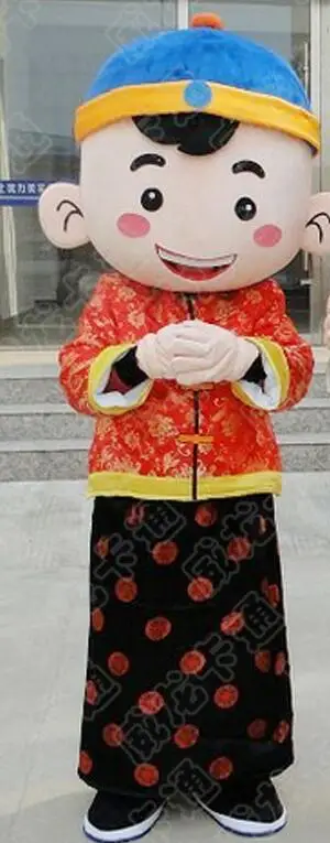 Китайские дети косплей Mascotte мальчик и девочка взрослый талисман карнавальные вечерние платья представление на Хэллоуин талисманы - Цвет: girl