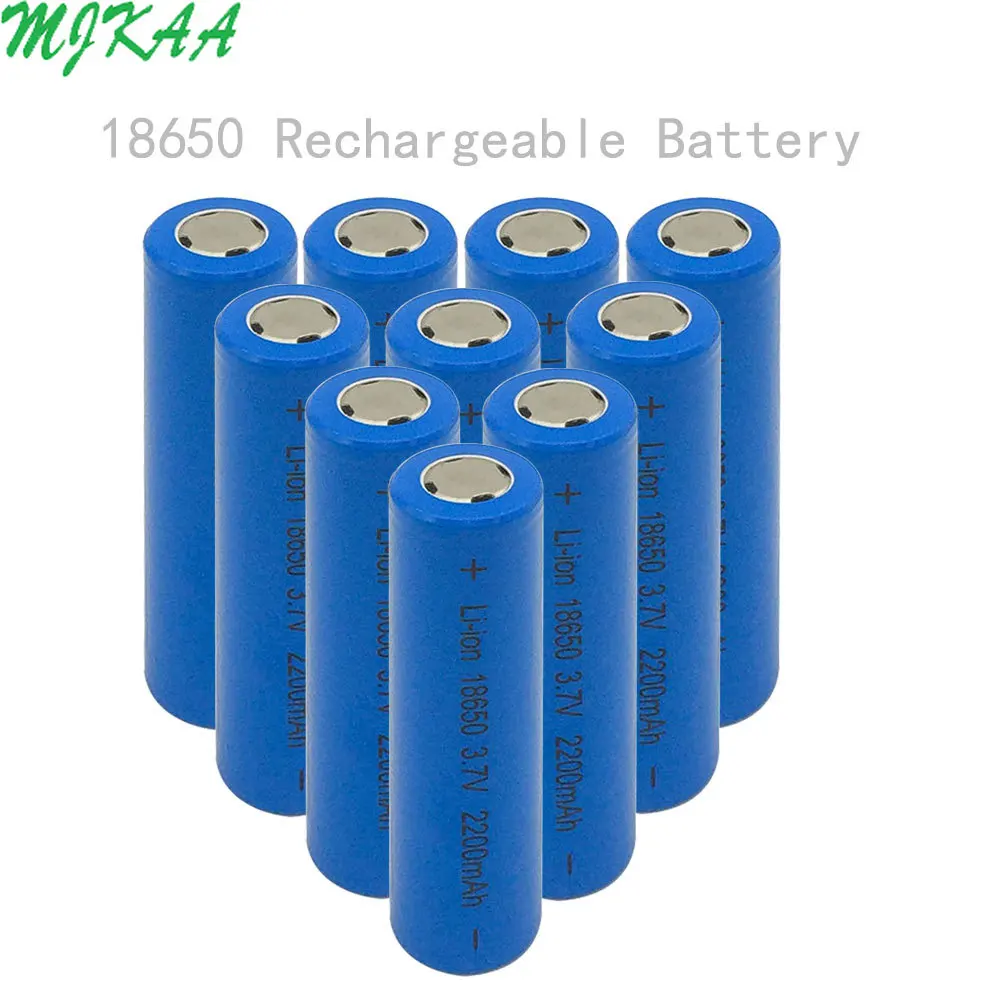 Icr18650 литий-синий 2200mah 3,7 V литий-ионная аккумуляторная Плоская верхняя батарея