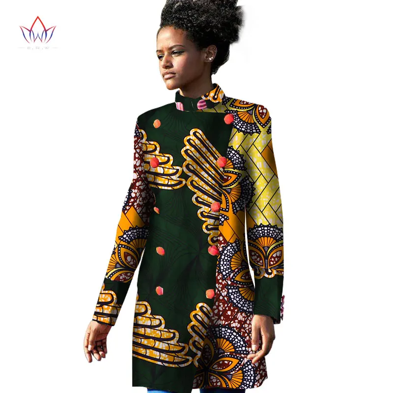 Весенний традиционный Африканский Женский Тренч, пальто в африканском стиле, пальто для женщин с длинным рукавом, хлопок, большой размер 6XL BRW WY1137 - Цвет: 21