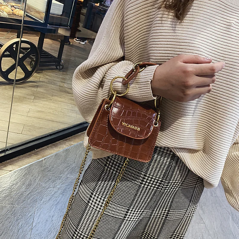 

New Style Hand Mini Small Bag 2019 New Style Popular Single-shoulder Bag for Women Korean-style Fashion Oblique Pendant WOMEN'S