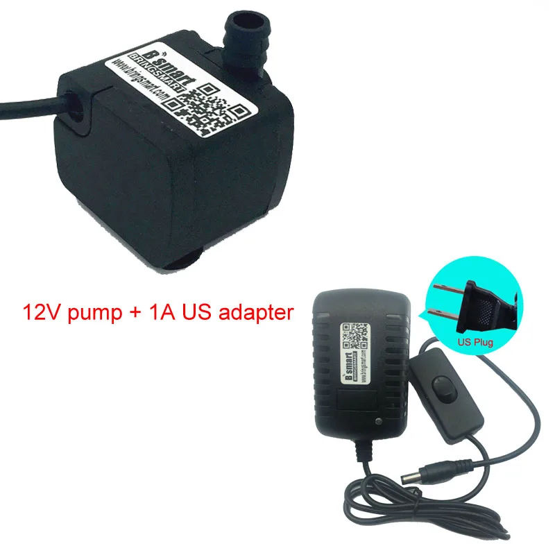pump n 1A US adapter SR180A DC 12 В бесшумный Бесщеточный Водяной насос 245-350л/ч погружной насос-усилитель 1,6-2,3 м Циркуляционный водный аквариум - Напряжение: pump n 1A US adapter