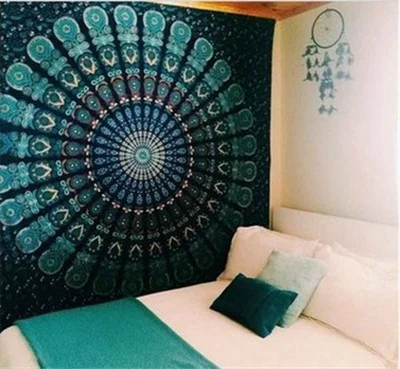 Mandala-4 Большой Настенный Гобелен индийская Мандала гобелены на стену Хиппи Слон психоделический Бохо Декор стены в общежитии ковер одеяло пляж - Цвет: Mandala-4