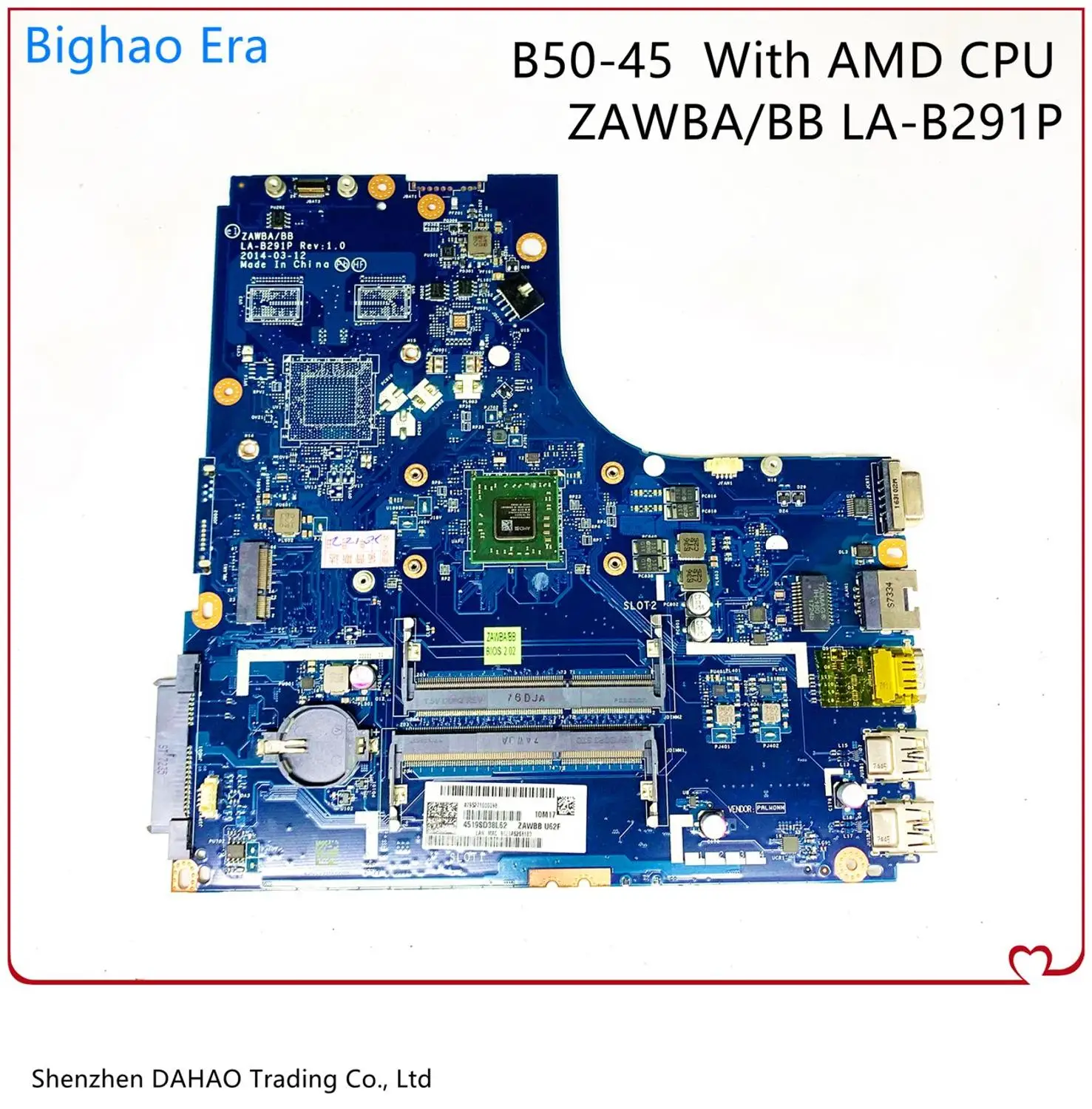 (Бесплатная доставка) 5B20G37223 для Lenovo B50 45 материнская плата ноутбука с процессором