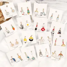 Милые серьги-гвоздики в виде единорога, ювелирные изделия для девочек, модные серьги в виде цветка маргаритки из мультфильма для женщин, милые украшения в виде животных для детей, девочек