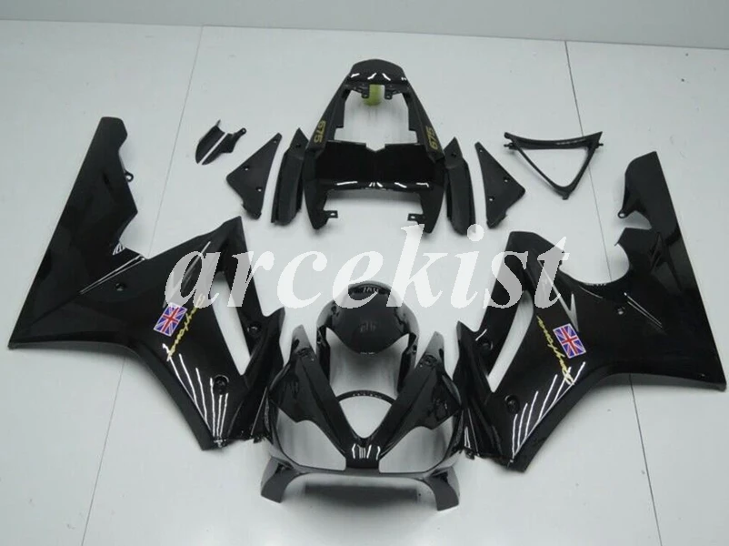 4 подарки инжектор ABS мотоцикл обтекатели комплект подходит для Triumph Daytona 675R 675 2006 2007 2008 06 07 08 Пользовательские Черный Великобритания