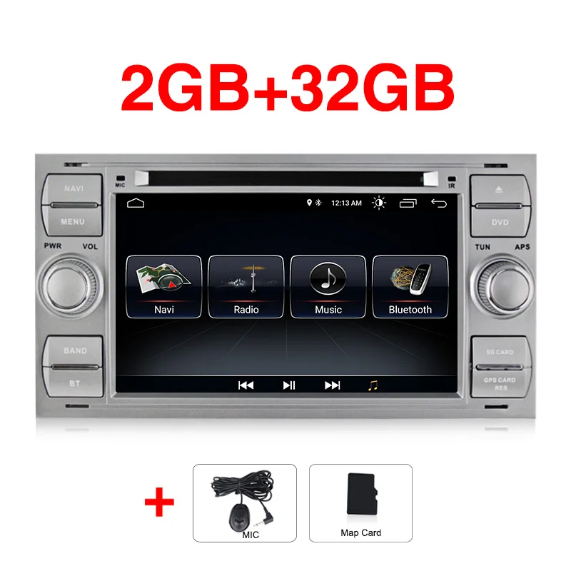 Android 8,0 Автомобильный мультимедийный dvd-плеер gps Navi для C-Max Connect Fiesta Fusion Galaxy Kuga Mondeo S-Max Focus RDS - Цвет: Car dvd S