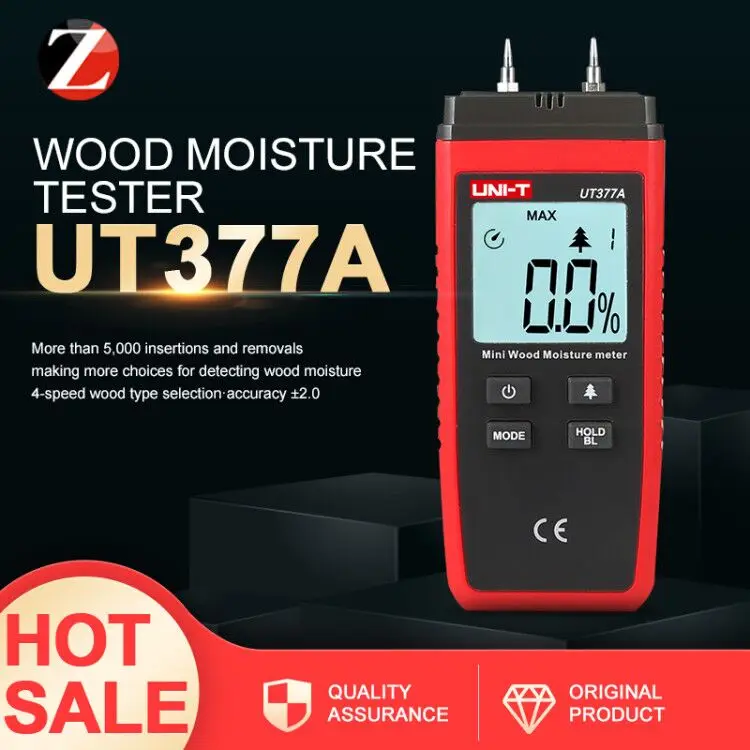 Цифровой измеритель влажности древесины UT377A гигрометром декоративные часы для влажности тестер LCD подсветка для Бумага фанера деревянная материалов