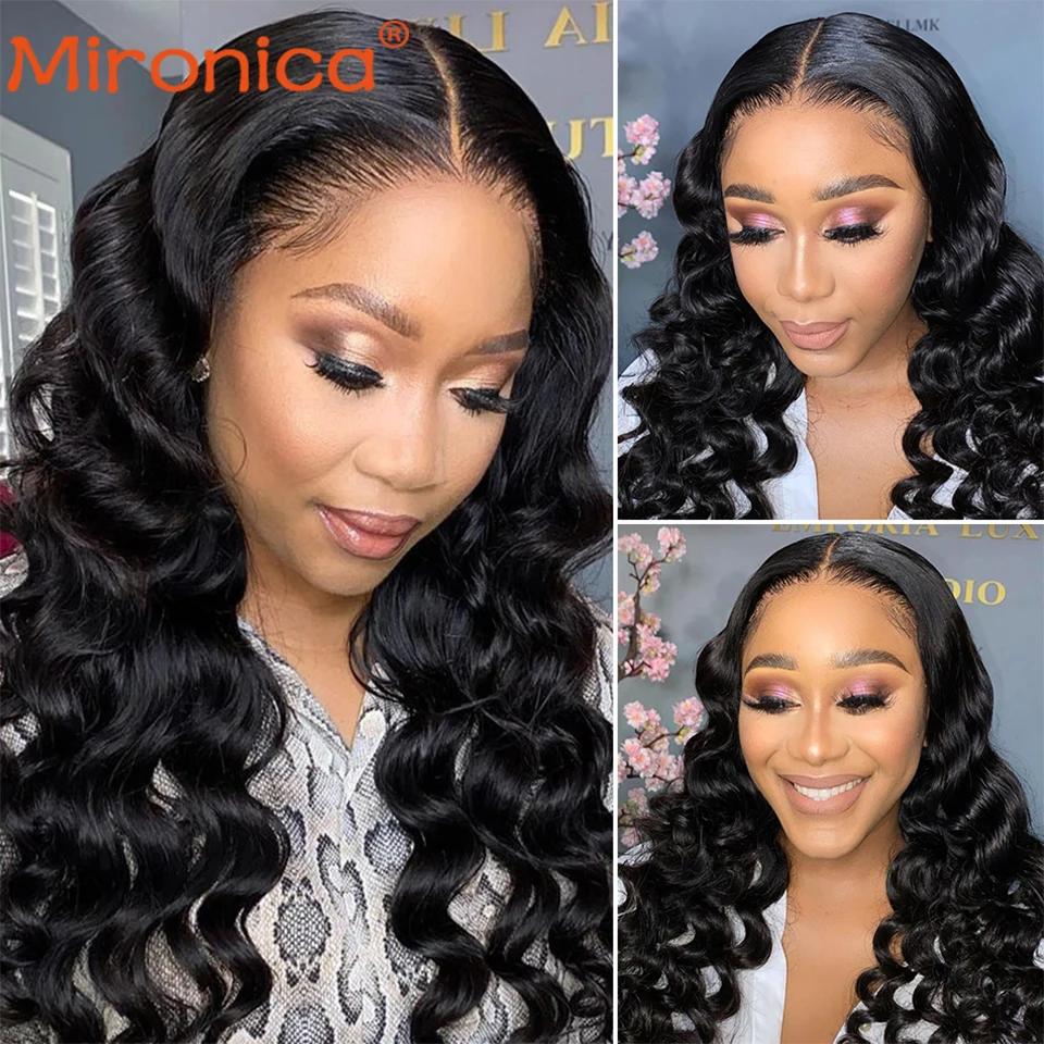 Pacotes de Onda Pacotes de Cabelo Extensões do Cabelo Mironica Cabelo Polegada Solta Brasileira 100% Humano só Remy 1 3 4 Trama Dupla 30 40 6 Apliques e perucas