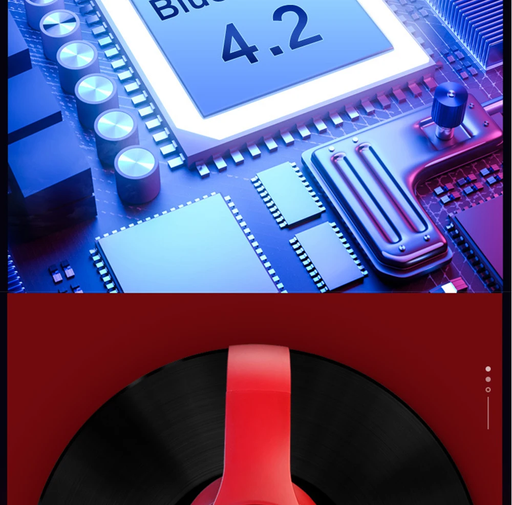Qh18 Игровые наушники с креплением на голову лучшие наушники bluetooth 4,2 Беспроводные наушники с микрофоном