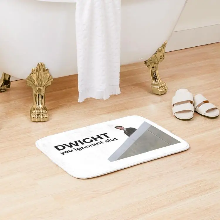 Dwight You Ignorant Slut The Office Bath Mat Anti-Slip Decoration Shower Room Rug Kitchen Toilet Modern Cartoon.Doormat Home | Дом и сад