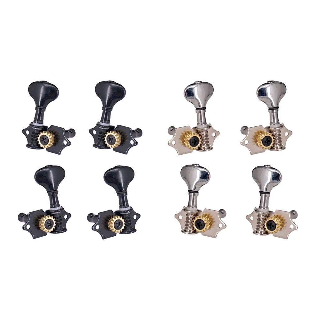 4pcs 2R2L Open Gear Guitar Tuning Pegs Tuners DIY Making Kits for Ukulele Kits