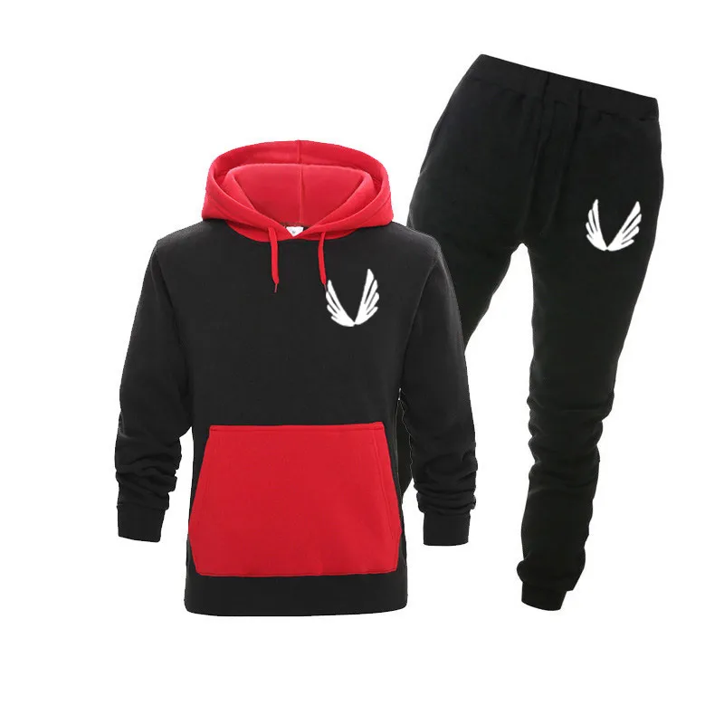 

Men Casual Sweatshirts Pullovers Cotton Brand Clothing Men Tracksuit Hoodies Two Piece +Pants Sport Shirts Autumn Winter